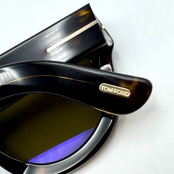 Tom Ford Sunglasses Lucinda TF1212 52N Havana Round Frame Green Lens 48-24-145 main image 12